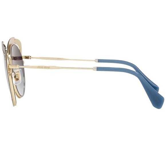 Miu Miu Sunglasses Pale Gold Blue Brown main image 4